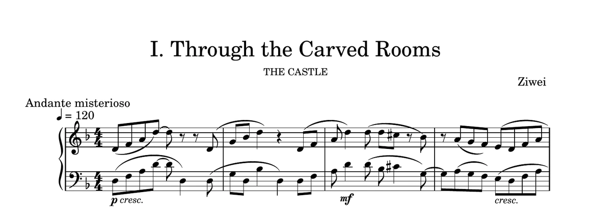 Score preview for Through the Carved Rooms