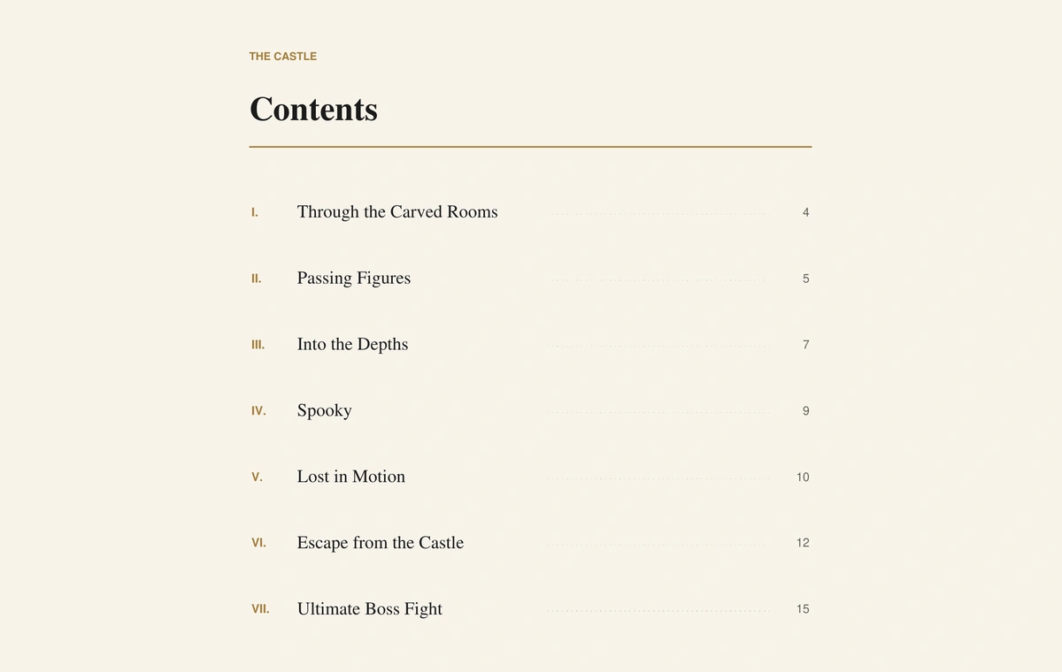 The Castle complete collection contents
